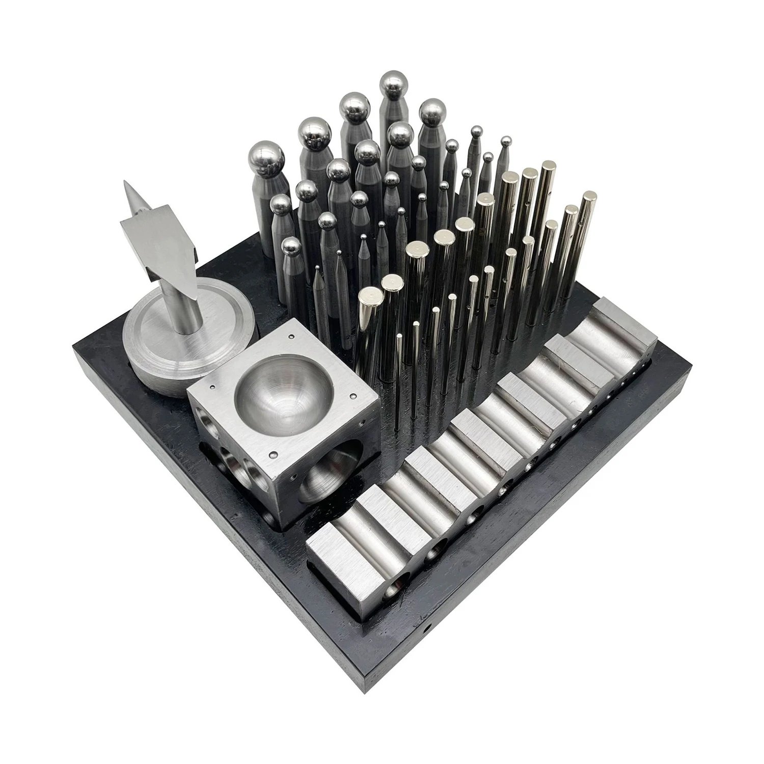Kinway Professional Jewelry Tools 29 Pcs Dapping Block and Punch Set JEWELRY MAKING and METAL SMITH Dapping and Doming Blocks