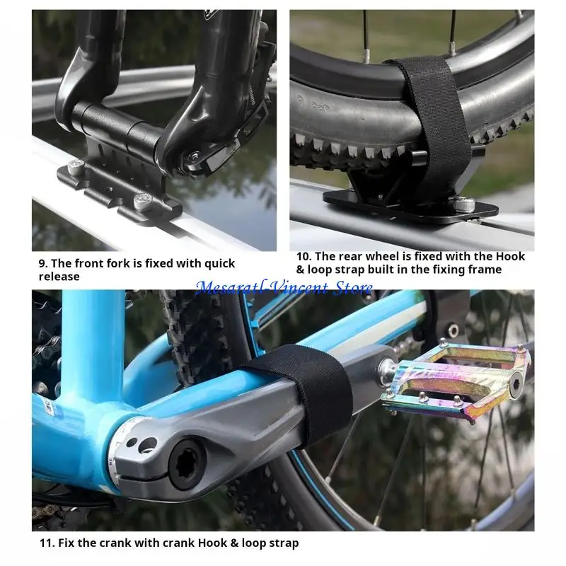 A70F Anti Rattle Aluminum Bike Rack Easy Setups Vehicle Bike Carry for Safe Long Distance Travel & Outdoor Activities