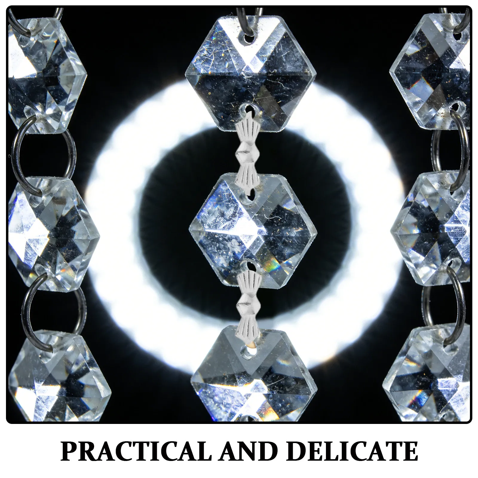 300Pcs Chandelier Iron Fastening Butterfly Clips Silver Crystal Bow Tie Connectors Universal Fit Replacement for Crystal Lamp