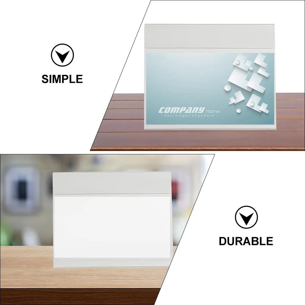 

6 Pcs Acrylic Price Holder Display Stand Sign Frame Label Rack Office Conference Market Merchandise Advertising Clip