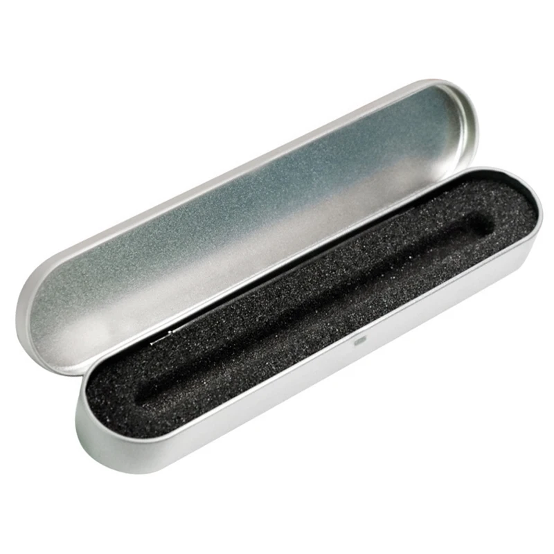 1Pcs Silver Metal Pen Box High Quality Protection Box For Fountain Pen Pencils Stationery Gift Box Office School Supplies