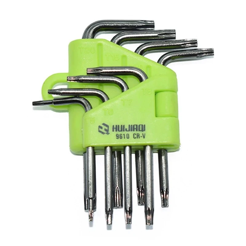 Chave inglesa profissional ferramenta de reparo manual 8 em 1 T5-T20 chave de fenda hexagonal kit de cabeça portátil em forma de estrela kit de chave de fenda Torx