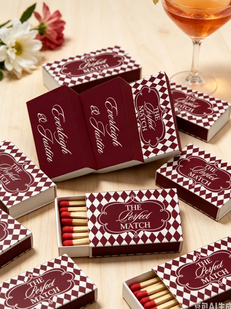 

Personalized "The Perfect Match" Matchboxes, Custom Favors for Bridal Shower, Rehearsal Dinner & Wedding Guests