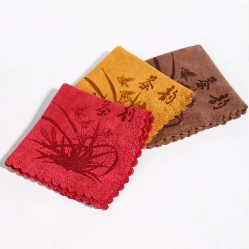 

Absorbent Thickened Accessories Gift Printed Heat Transfer Coffee Charm Tea Towel Zen Style