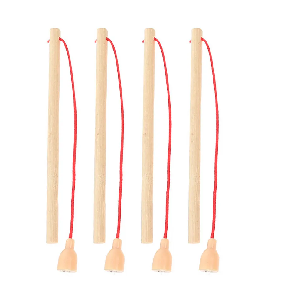 4Pcs Wooden Magnetic Fishing Rods Compact Kids Educational Fishing Game Interactive Set Kids Educational Interactive