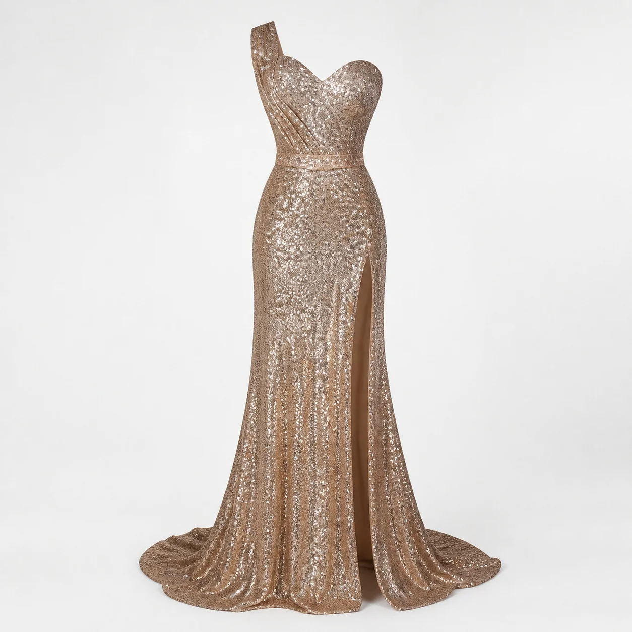 Women's Spring Summer Elegant V Neck Sleeveless A Line Maxi Dress for Wedding Guest Party Prom Gold Foil Solid Color Back Zipper