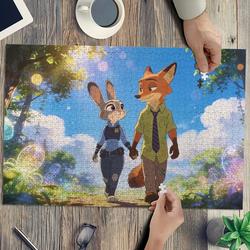 1000 ชิ้น จิ๊กซอว์ภาพพิมพ์ลายดิสนีย์ ซูโทเปีย จูดี้ ฮอปส์ และ นิค ไวลด์ |   ความบันเทิงสำหรับครอบครัว, เกมการศึกษาสำหรับผู้ใหญ่, ไร้กรอบ, ซุย