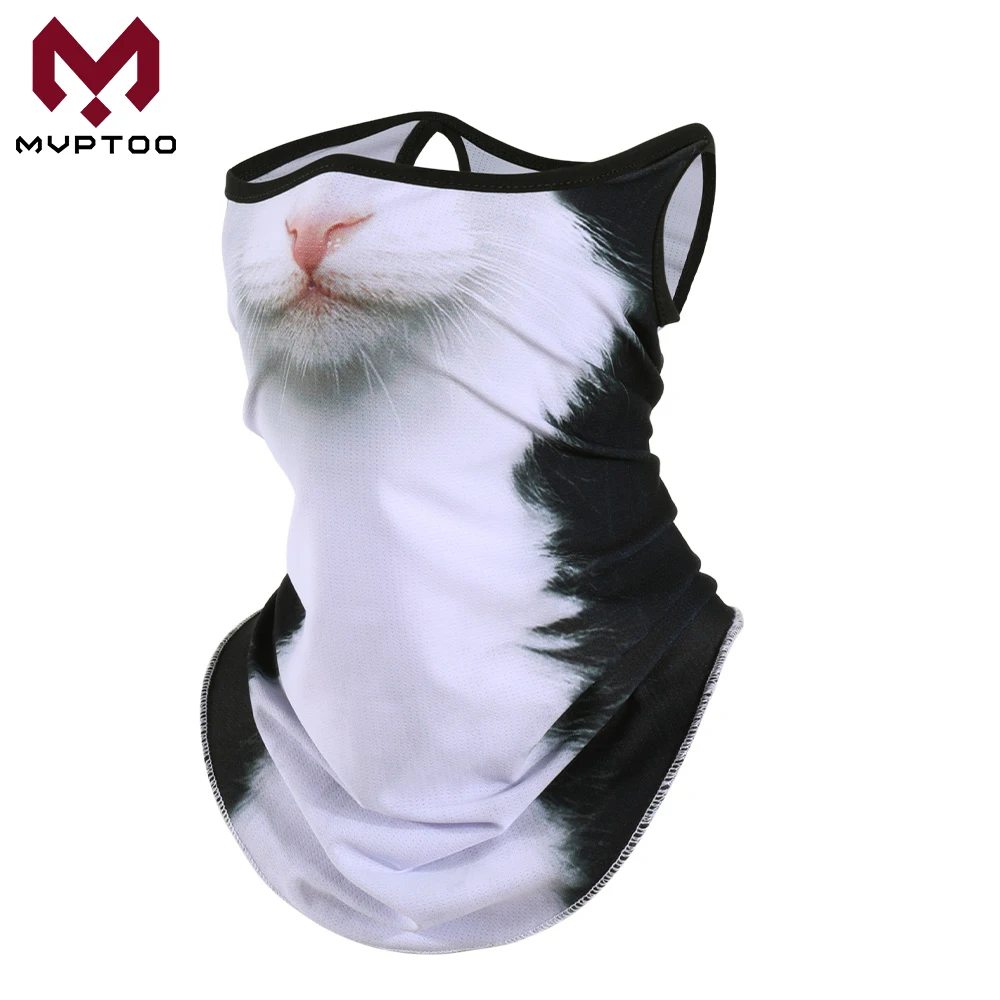 

3D Animals Magic Scarf Bandana Breathable Neck Warmer Gaiter Hanging Ear Outdoor Sports Triangle Face Mask Neckerchief Summer