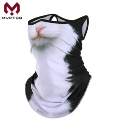 3D Animals Magic Scarf Bandana Breathable Neck Warmer Gaiter Hanging Ear Outdoor Sports Triangle Face Mask Neckerchief Summer