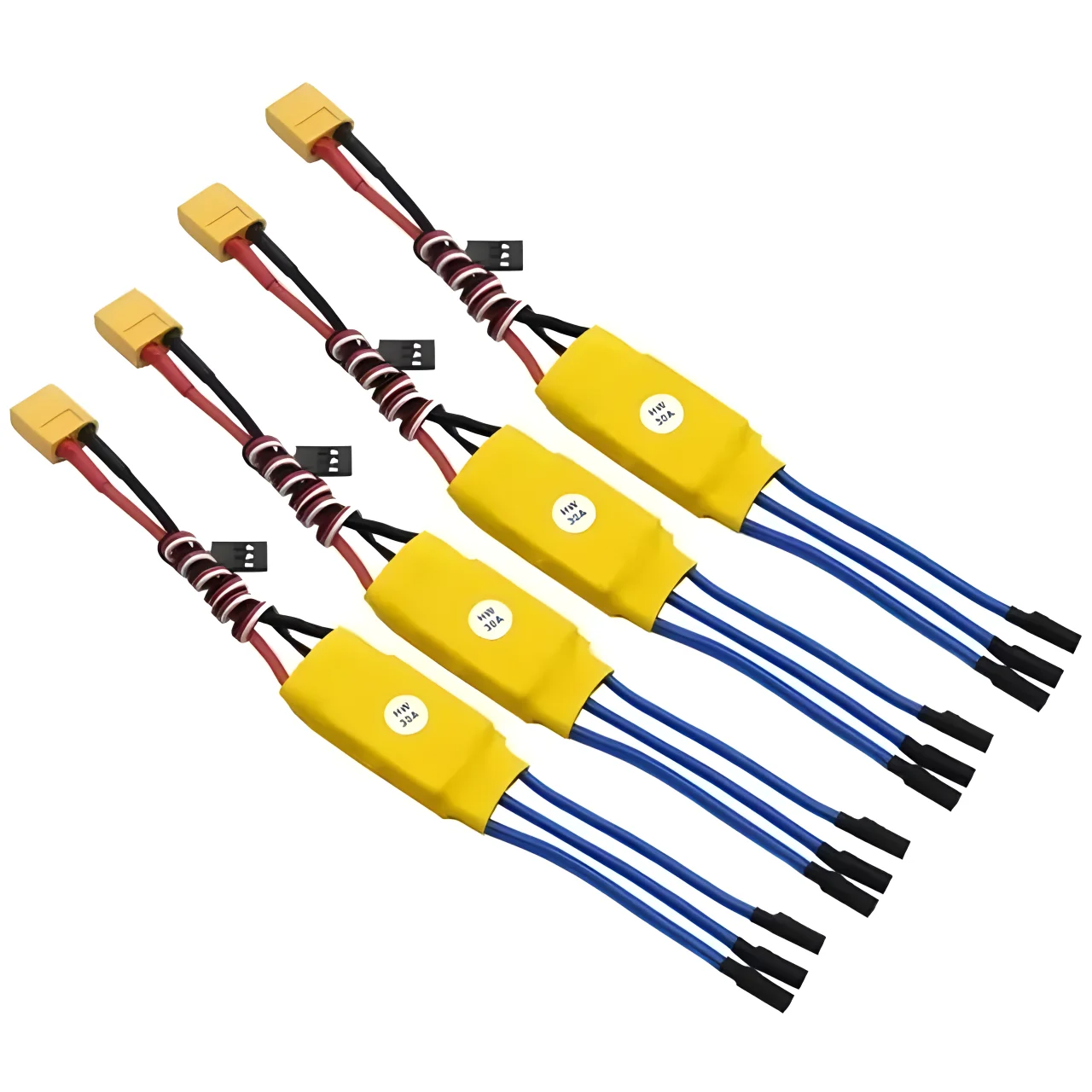 4 Uds XXD 30A XT60 ESC controlador de velocidad del Motor sin escobillas RC BEC ESC t-rex F450 helicóptero barco para FPV F450 Mini Quadcopter Drone