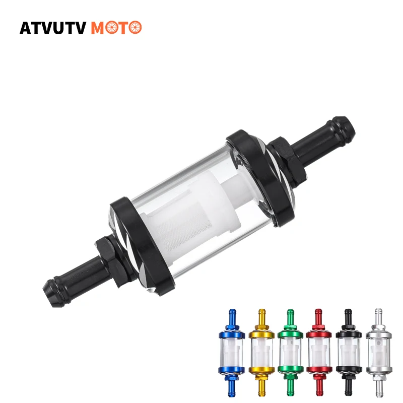 8mm CNC Motorrad Benzinfilter Moto Zubehör für ATV Pit Bike Auto Motorrad Ölbehälter