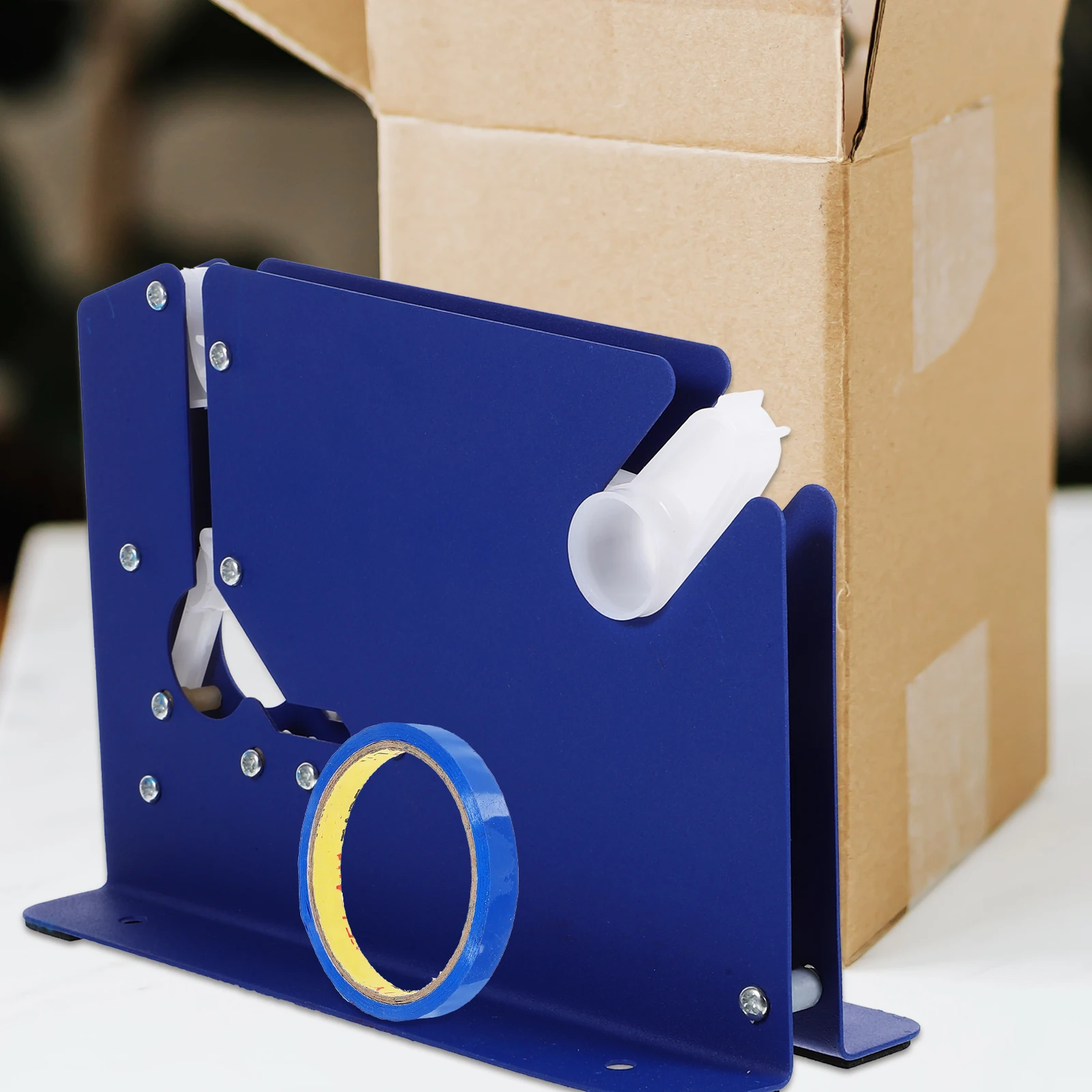 

6pcs Heavy Duty Metal Bag Neck Sealer Tape Dispenser 12mm Width 75mm Bore Adhesive Machine for Supermarket Shop Usage