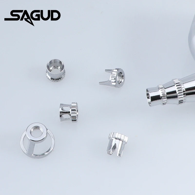 SAGUD Airbrush Nắp Vòi Phun Phụ Kiện Công Cụ Thay Thế Bình Thường/Vương Miện/Tomahawk/Splatter 5 Vòi Phun Khác Nhau Bìa Cap Đối Với không Khí Bàn Chải