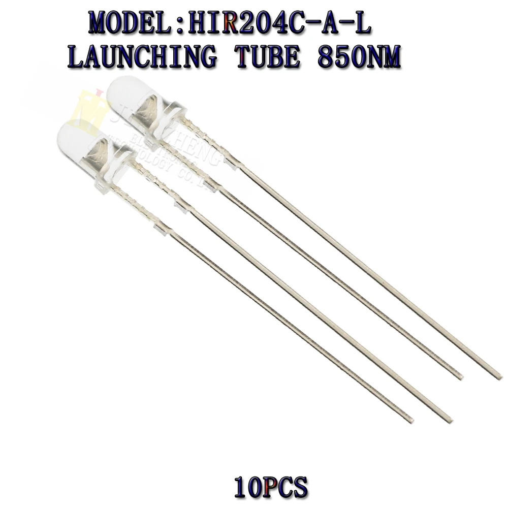 赤外線送信機および受信機,HIR204C-A-L,850nm,IR204C-A-L, PD204-6B,6c,PT204-6C, 6B, 3mm,940nm,10個