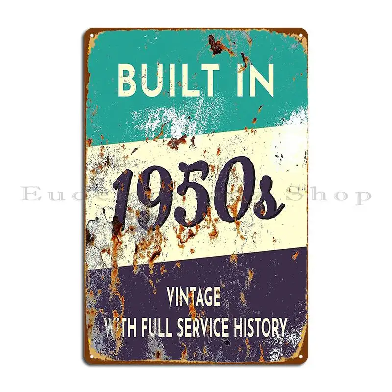 Customiseable Rusted Retro Metal Birth Year Plate Birthday Metal Signs Wall Mural Wall Decor Home Cinema Custom Tin Sign Poster