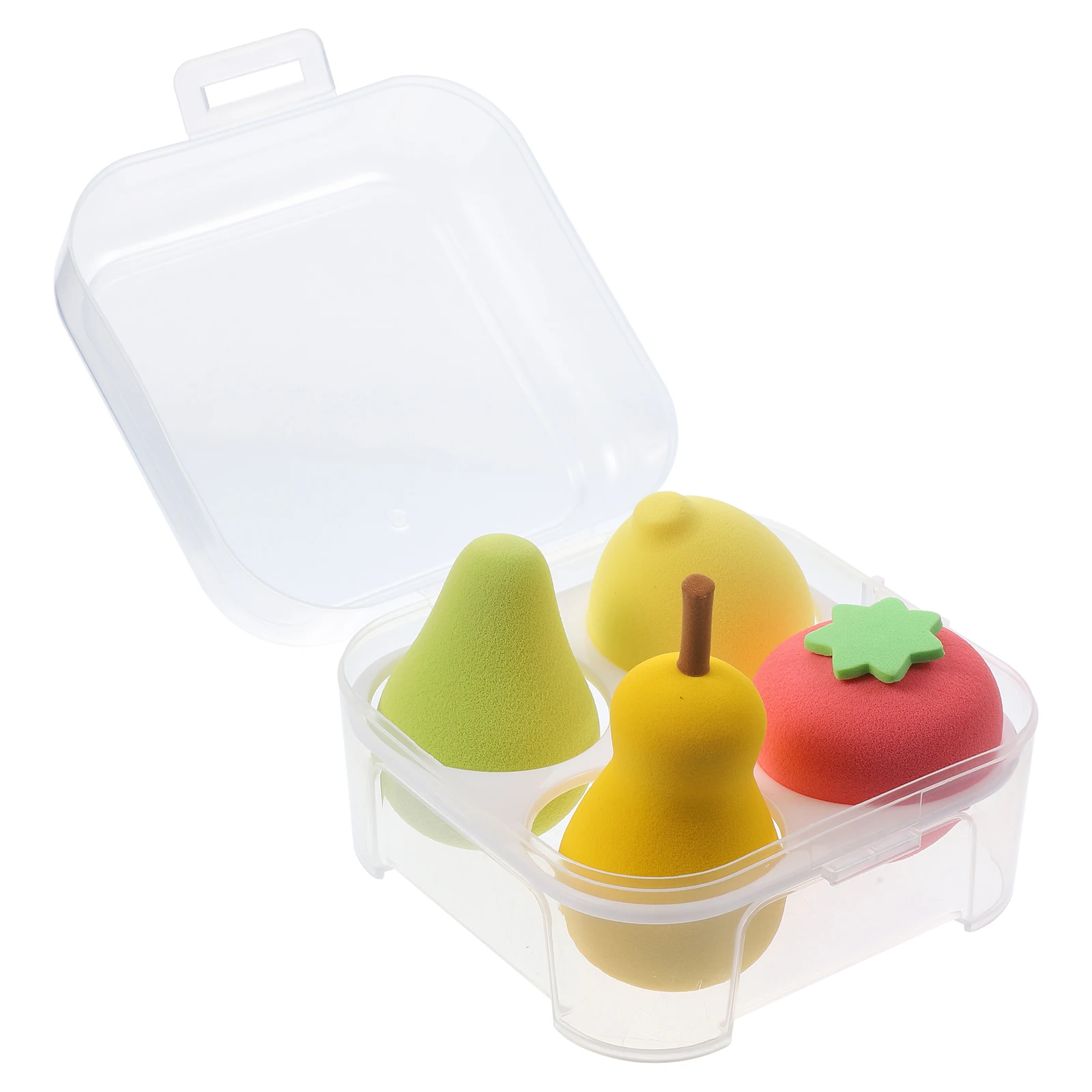 4 ชิ้นความงามไข่แต่งหน้าแป้งฟองน้ํา Hydrophilic Non latex แบบพกพาผู้หญิงเครื่องสําอางแป้งพัฟเครื่องมือของขวัญ