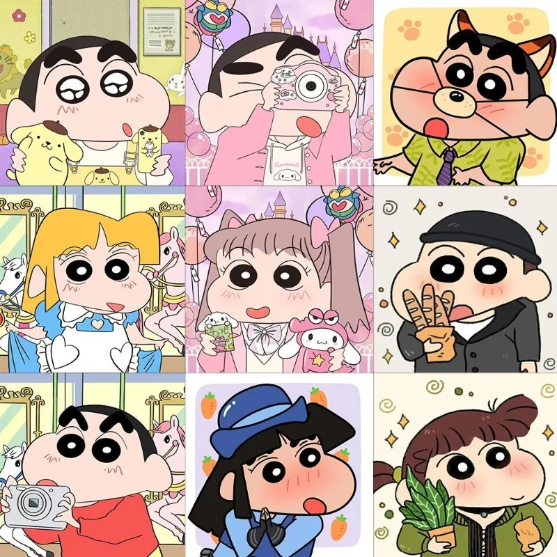 80PCS Cartoon Cute Crayon Shin-chan Stickers Cell Phone Case Guitar Water Cup Suitcase Laptop Decorative Stickers Wholesale