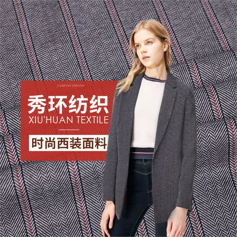 New stretch suit fabric blended women's casual small