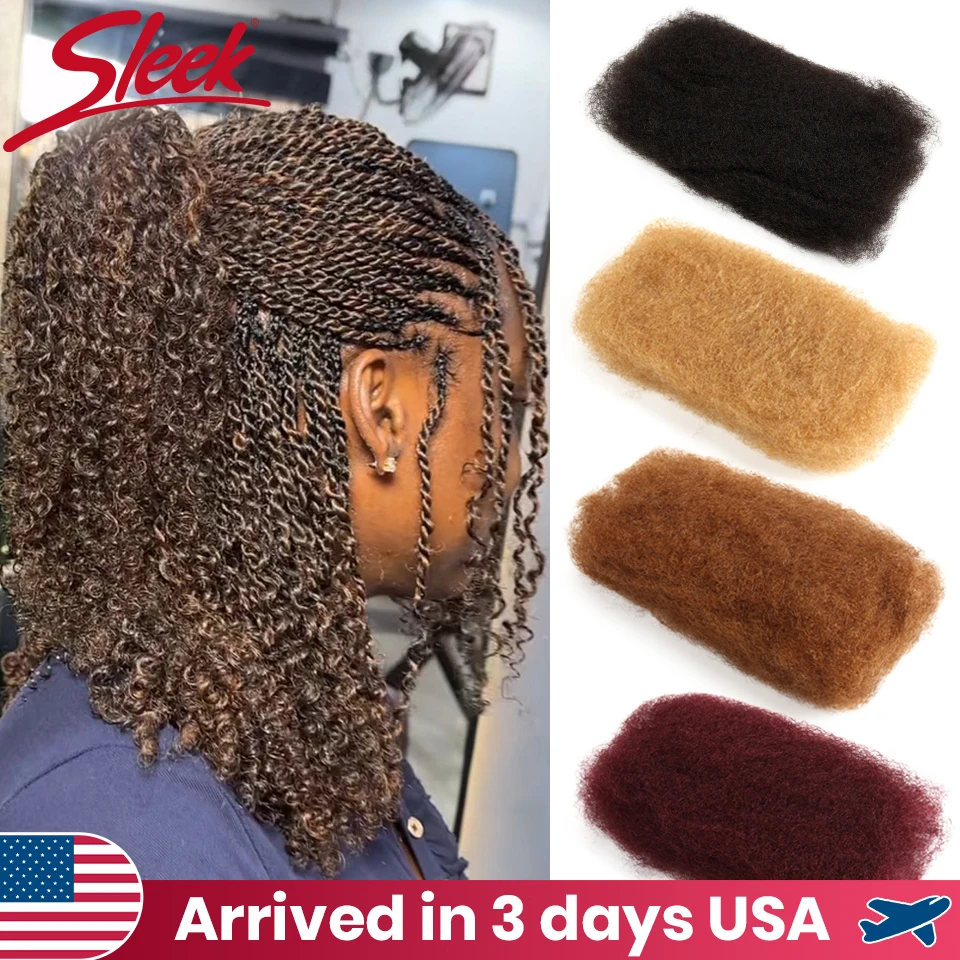 

18 Inch Colored Braids HairBrown Blonde Highlight Afro Kinky Bulk Hair No Attachment Afro Curly Bulk Human Hair Remy Dreadlock