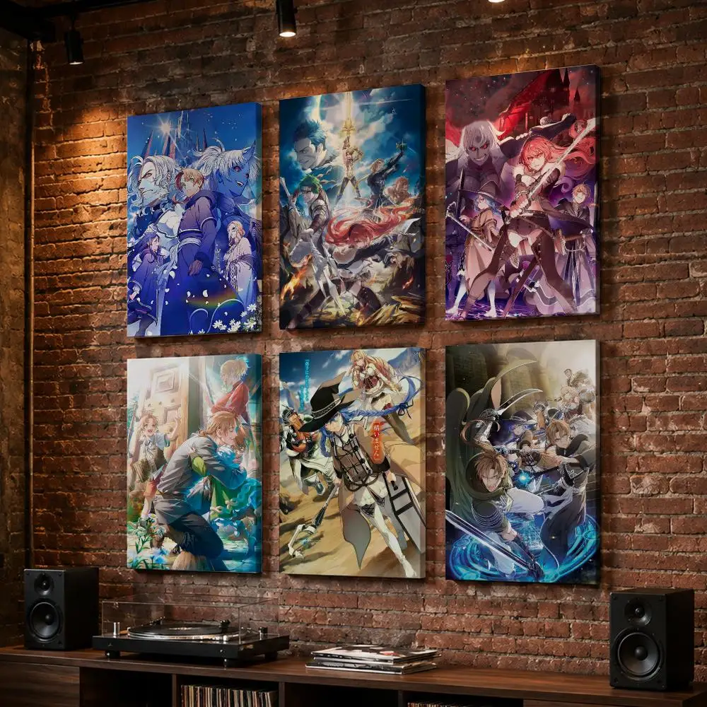 M-Mushoku Tensei Jobless Reincarnation Framed Wall Painting Wood Framed Wall Art Bedroom Living Room Hallway Office Home Decor