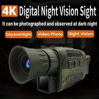 4K Night Vision Monocular Infrared Night Vision Camera 9 Languages 5X Digital Zoom 200M Full Dark Viewing Distance for Hunting