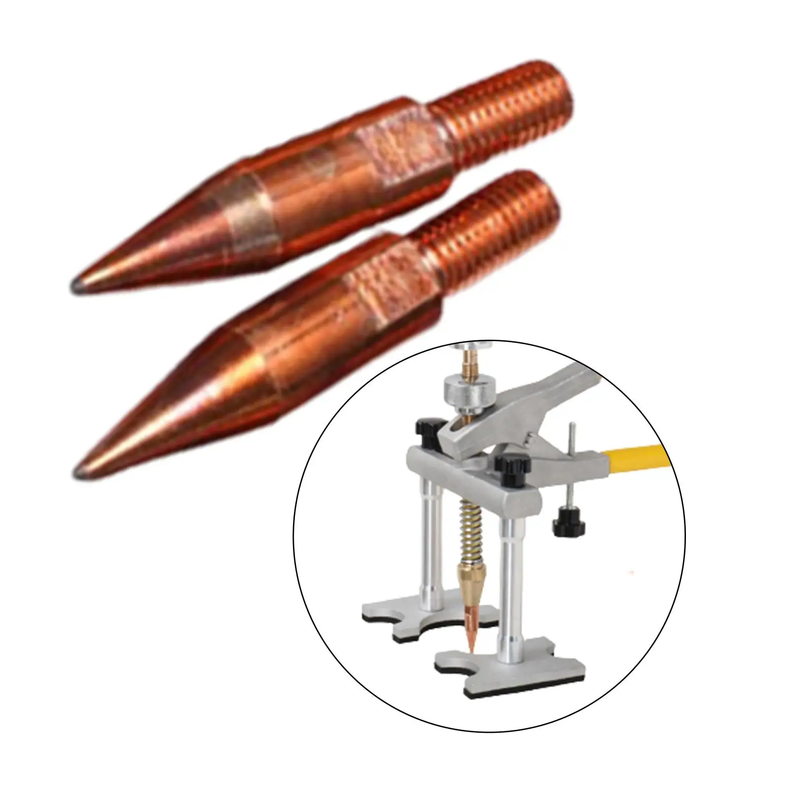 2Pcs Minor Dents Repair Tools Welder Tips Metal Surface Dents Repair Parts for