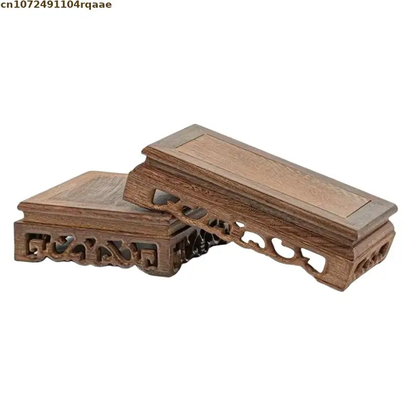 Wooden Furniture Miniatures Base Figurines Vase Display Stand Bonsai Plant Decorative Shelf Fish Tank Lathe Standing Flower Base