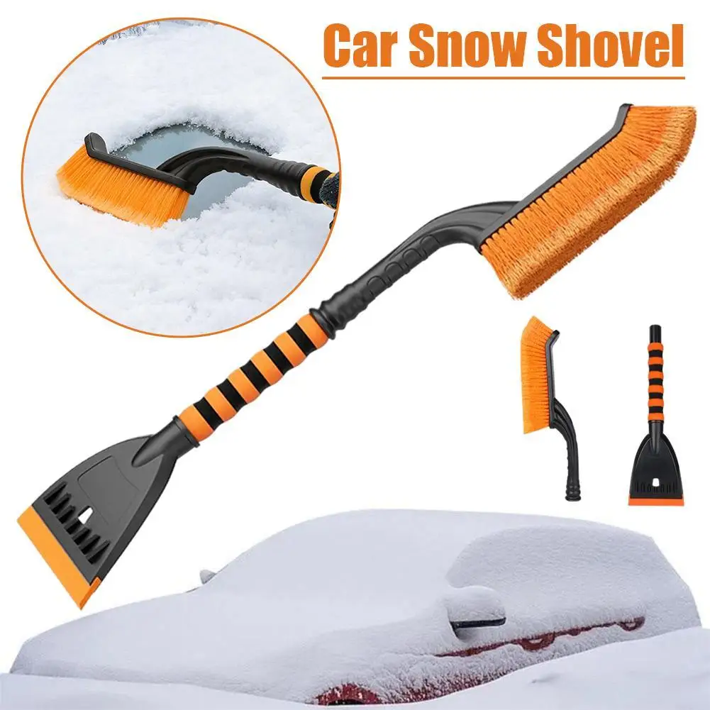 Abnehmbare Auto-Schneeschaufel, Eiskratzer, Auto-Schneeschaber und Bürste, ausziehbar mit Schaumstoffgriff, perfekt zum Abtauen im Winter ﻿