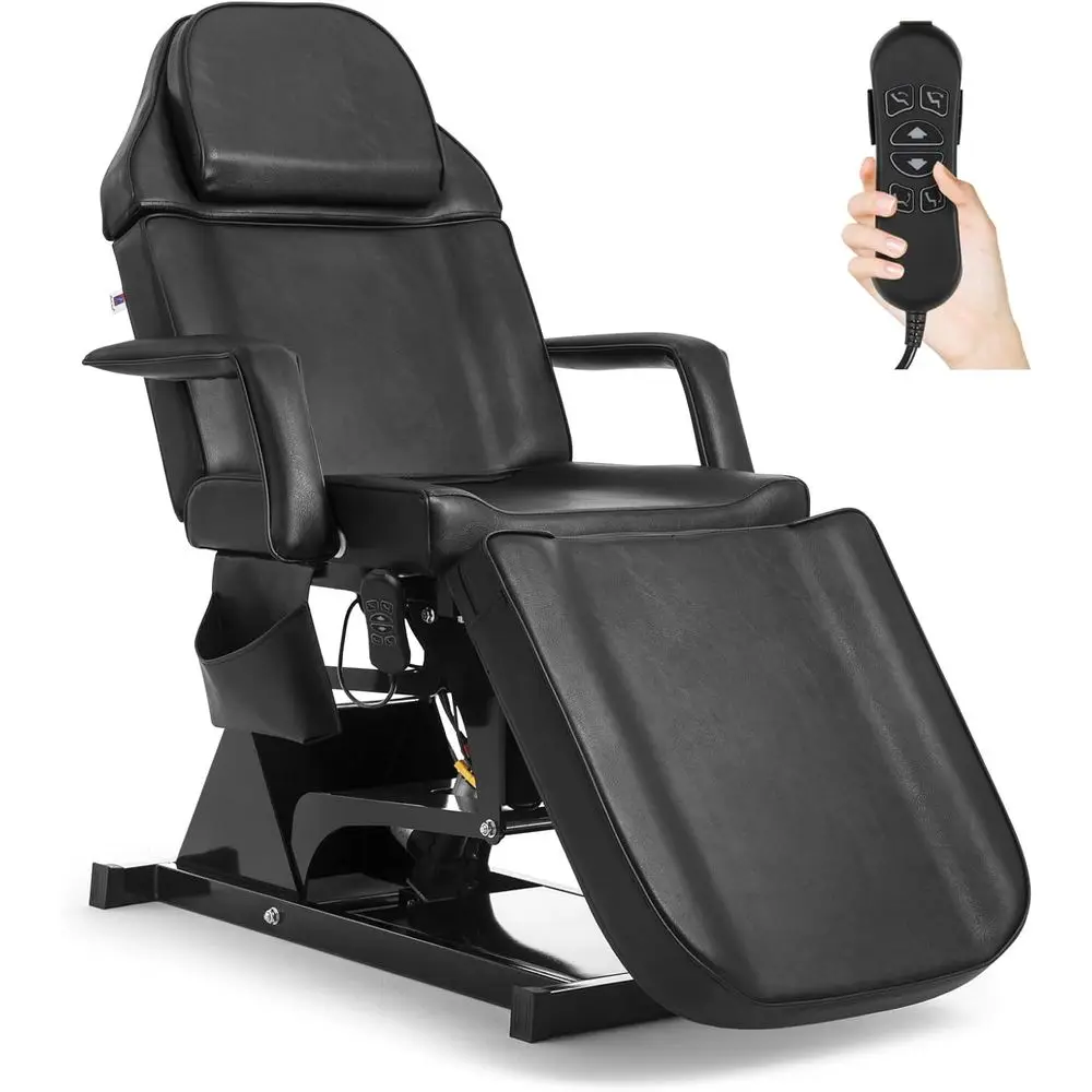 

Электрическая регулируемая 3-моторная черная косметическая кровать для косметолога, массажа и медицинского лечения по индивидуальному заказу