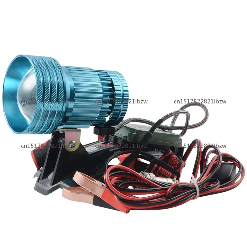 A64T-LED Zoom Telescopic Searchlight High Lumen Long Range Outdoor Spotlight Black Portable Night Fishing Sea Mining Lamp