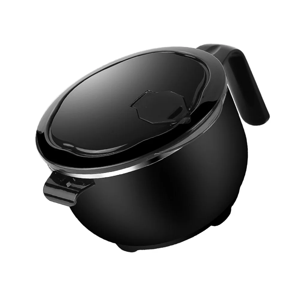 

Large Capacity Stainless Steel Instant Noodles Bowl Black Thermal Insulated Lunch Box Leakproof Lid Suitable Office School