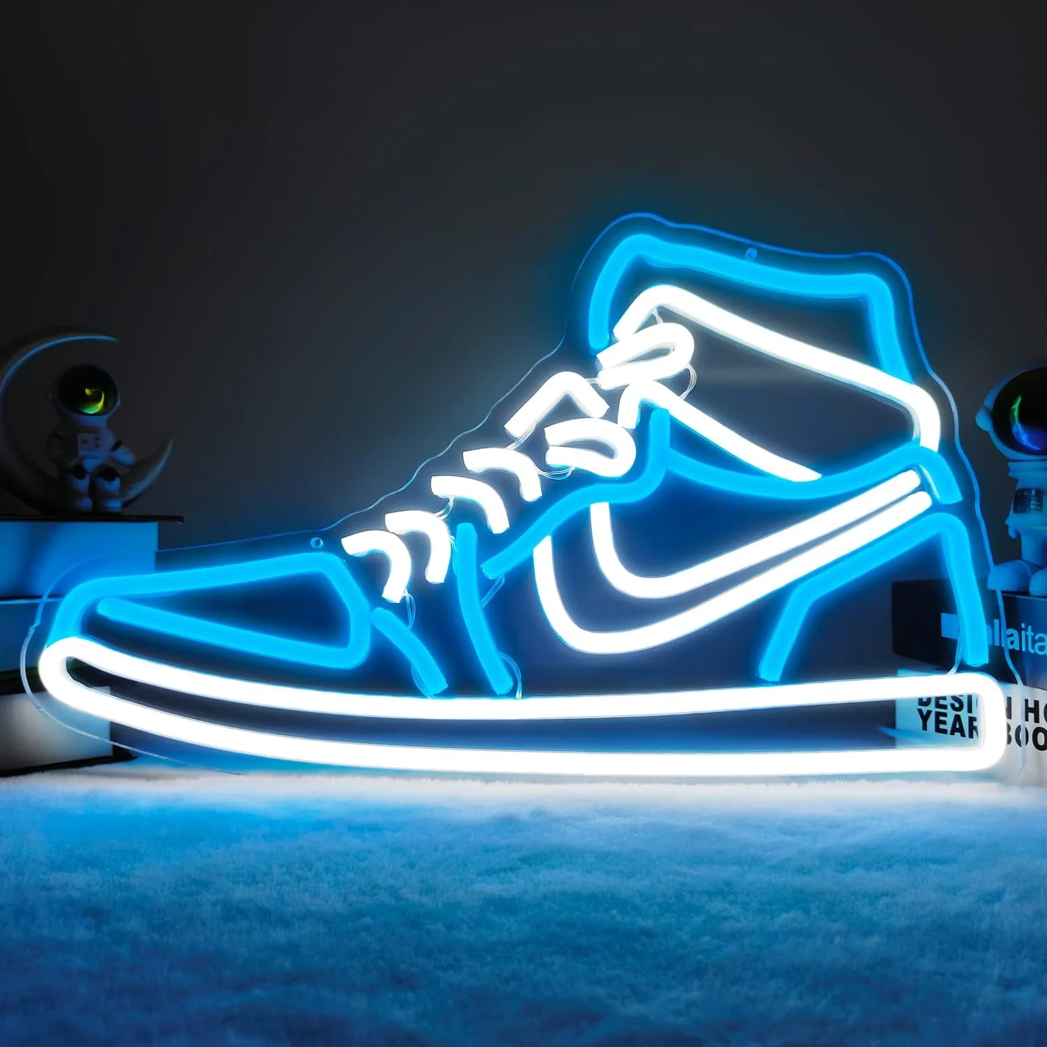 Scarpe di tela sportive Insegna al neon a LED Luce al neon a LED Luce appesa per negozio d'affari Bar Negozio Decorazione da parete del negozio