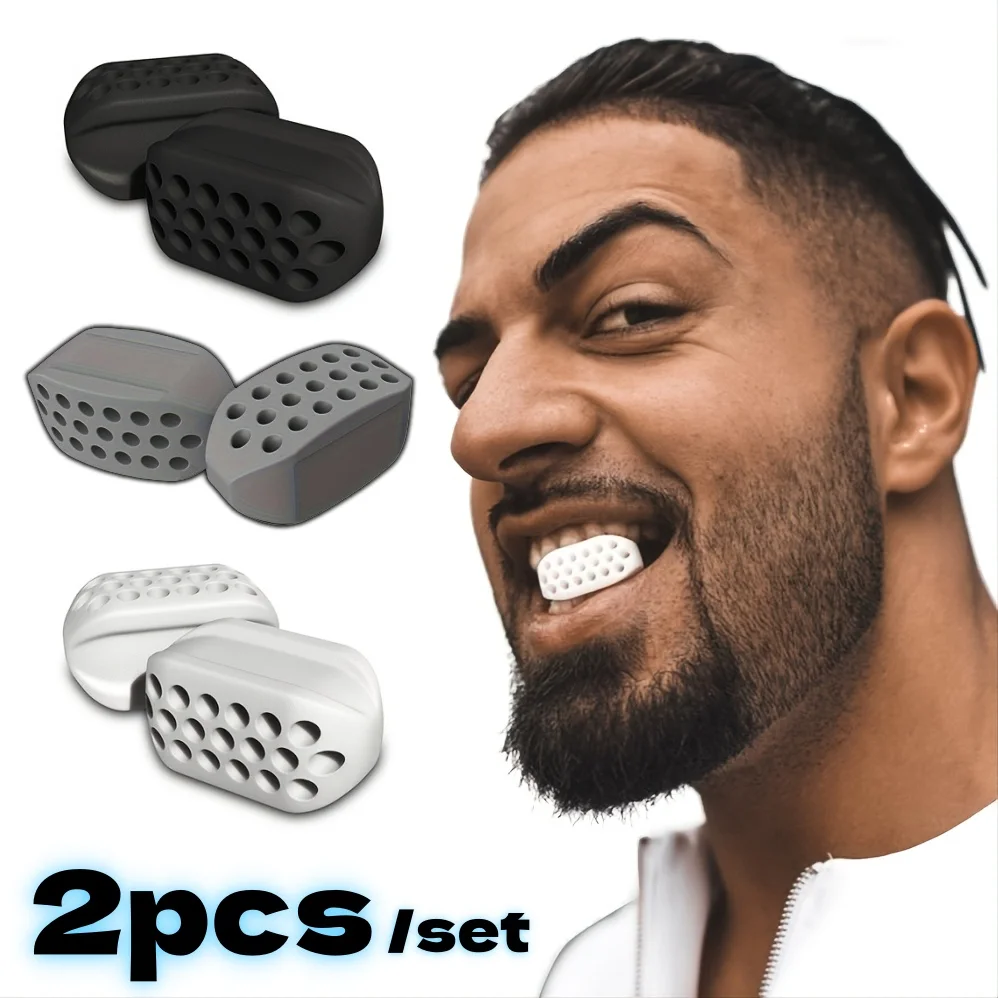 2/4pcs Silicone Jaw Exerciser Muscle Activation Jawline Shaper Facial Trainer Double Chin Reducer Cheek Slimmer Tightening Tool