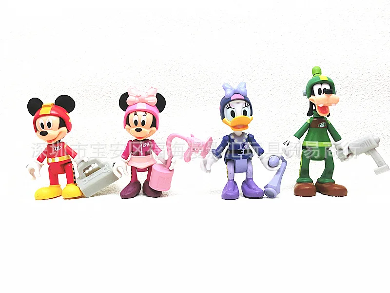 Disney figuras de ação, mickey, minnie mouse, donald, margarida, pato, pateta, pluto, modelo artesanal, brinquedos da boneca, 7 pcs/set