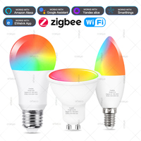 WiFi Zigbee Smart Led Light Bulb E27 E14 GU10 Dimmable RGBCW Led Lamp For Ewelink Gateway Alexa Amazon Google Yandex Smartthings