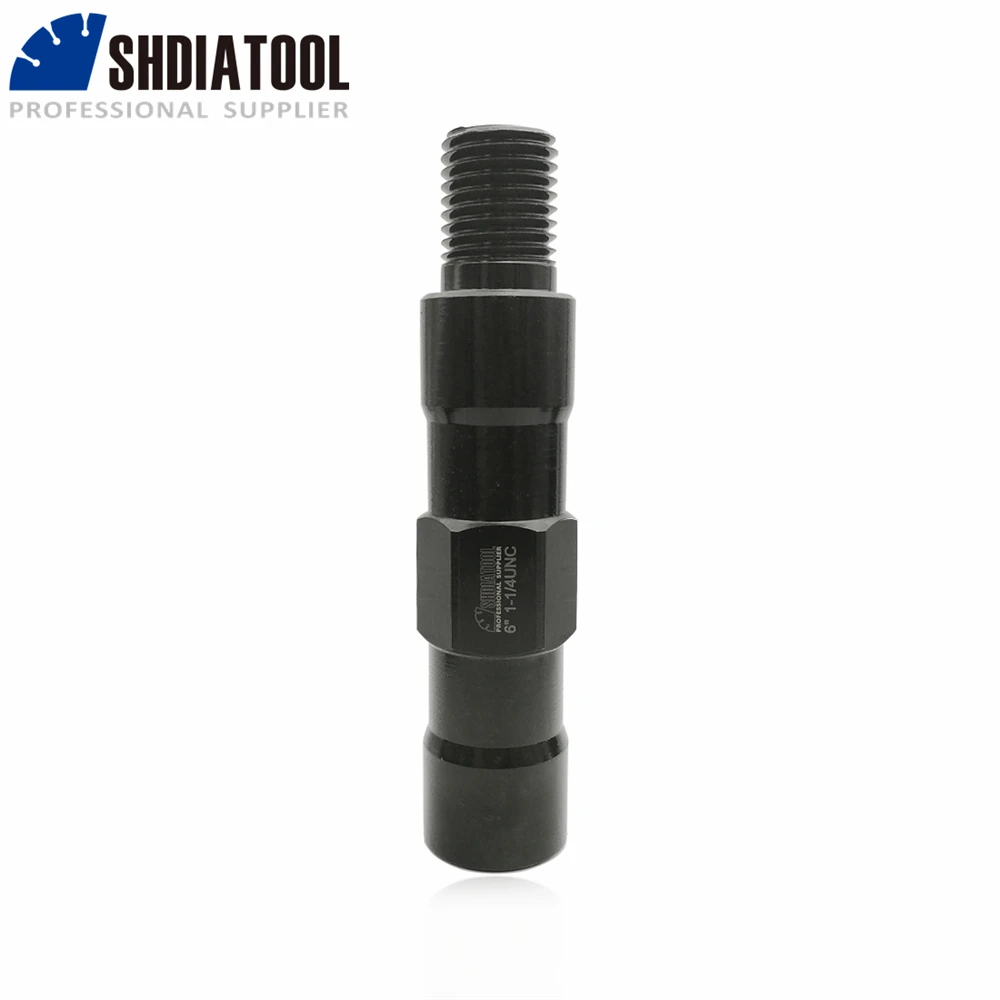 SHDIATOOL 1 pieza 1-1/4 "UNC brocas de núcleo de rosca varilla de extensión 1-1/4"-7 macho a 1-1/4 "-7 tamaño del eje de rosca hembra 6 pulgadas o 12 pulgadas