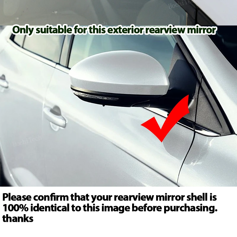 For Renault Megane 4 MK4 2016-2020 Rear View Mirror Cover  Black Horn Carbon Look Add on Side Rear View Cap Cover High Quality