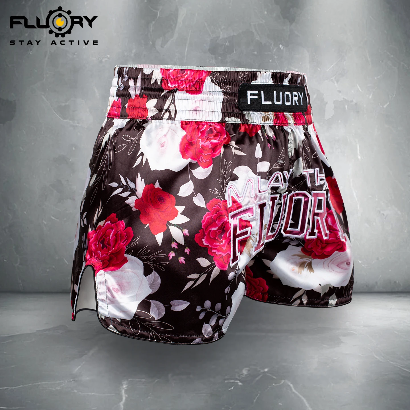 

FLUORY full floral print Muay Thai shorts, fighting gym training boxing sports pants boxing pants