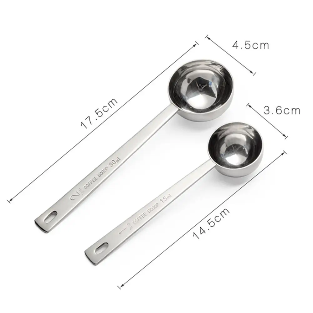 15ML/30ML Kitchen Accessories Long Handle Thicken Metal Measure Tools Coffee Scoop Tablespoon Measuring Spoon