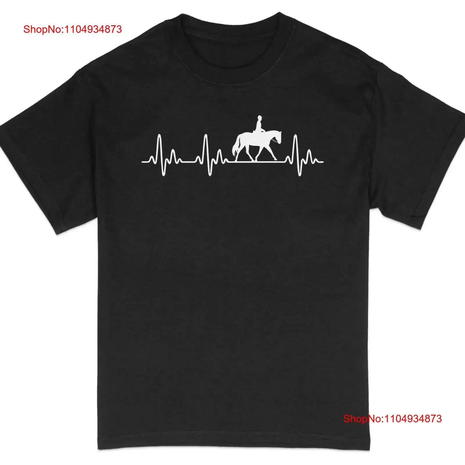 

Equestrian Heartbeat Horse Rider T Shirt for Lovers Casual Riding Apparel vintage Washed designer clothes fashion Stylish