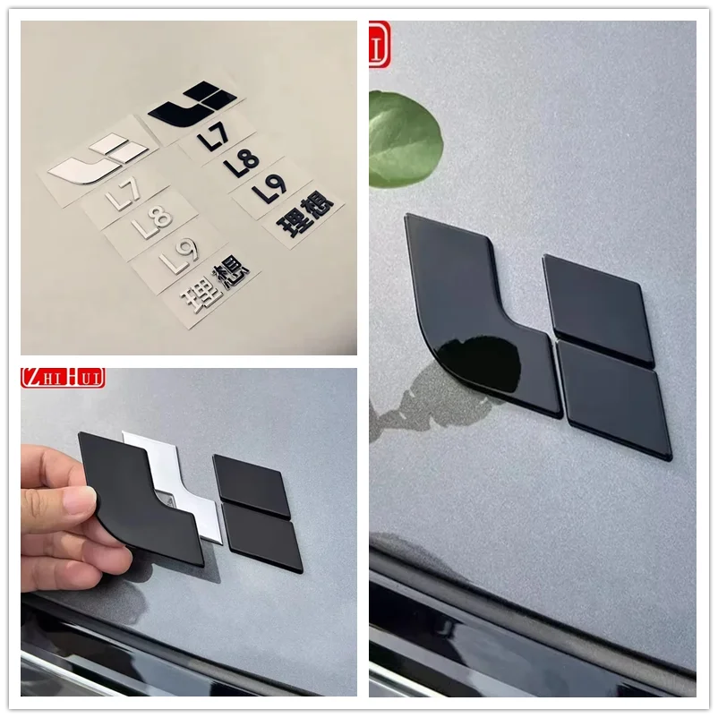 

Для Li Lixiang L7 L8 L9 2022 2023, автомобильный черный самурайский логотип, черненая крышка, обновленные внешние декоративные наклейки, автоаксессуары