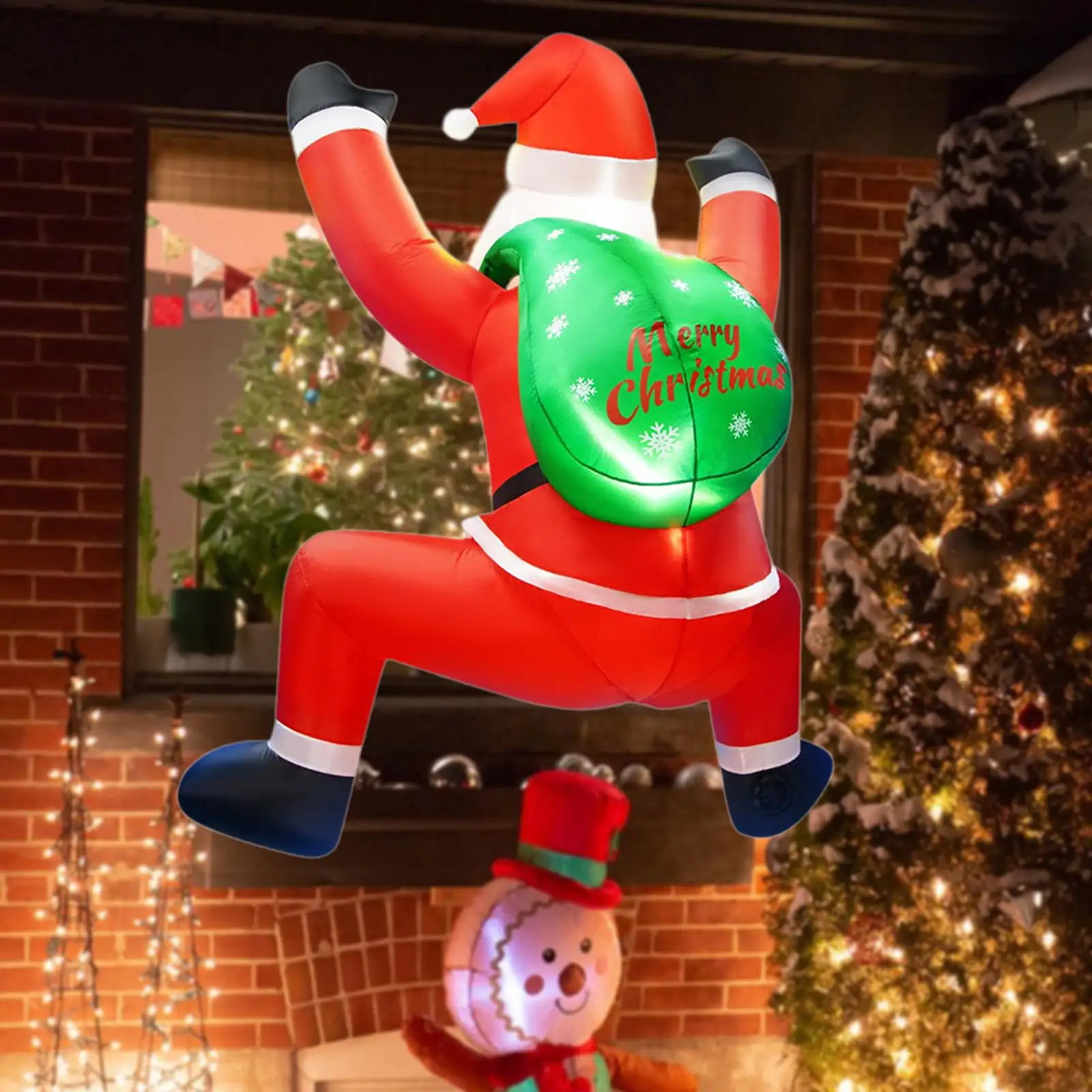 

6-футовые рождественские надувные лопасти Санта-Клауса, большие для газона, зимнего сада