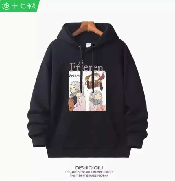 Аниме Frieren: Beyond Journey's End Frieren Толстовка с капюшоном Косплей Осень Зима Мужчины Женщины Пальто Свободная куртка Топы аниме