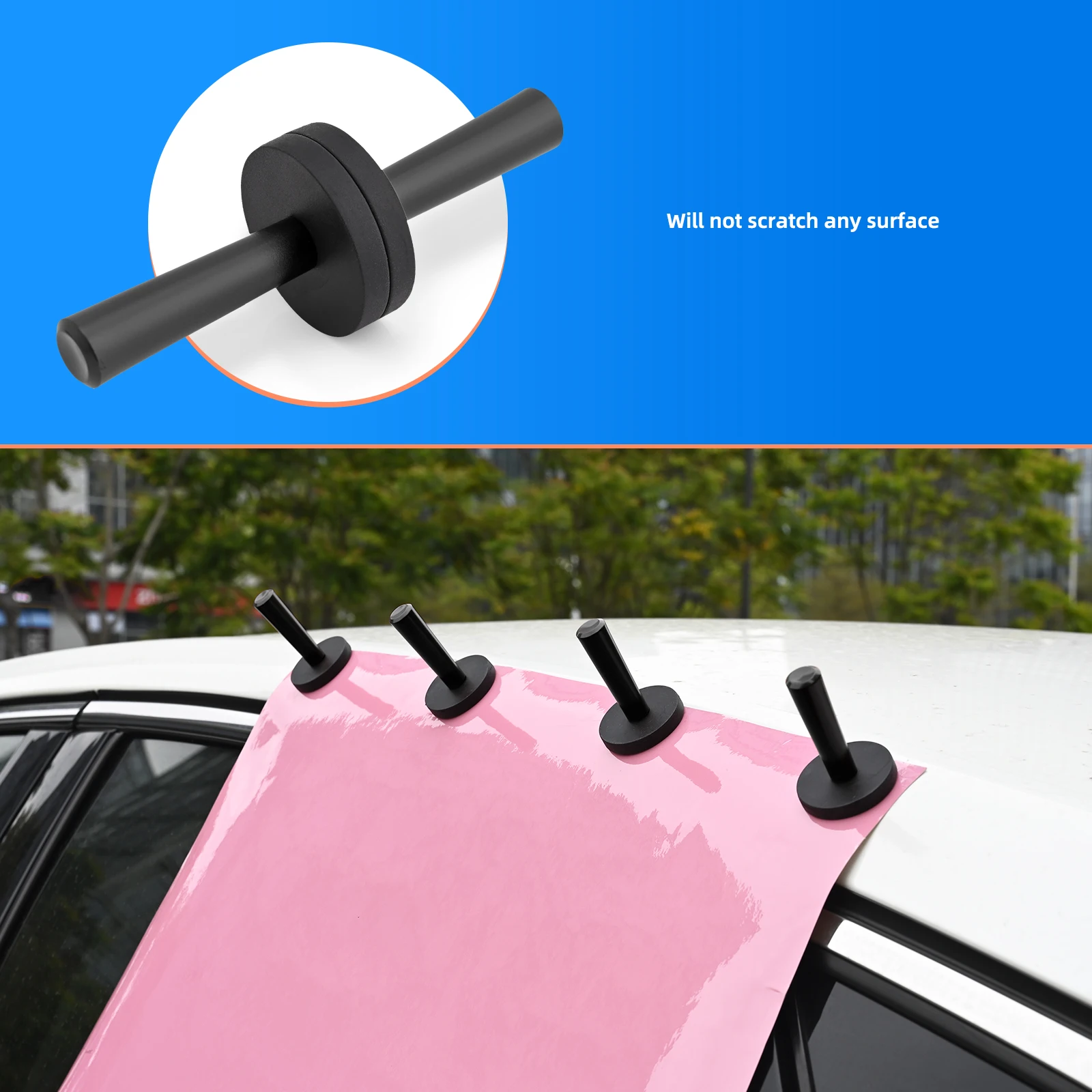 FOSHIO Strong Magnet Holder for Carbon Wrapping Film Car Vinyl Window Tint Magnetic Gripper Sign Make Graphic Magnet Fixer Tool