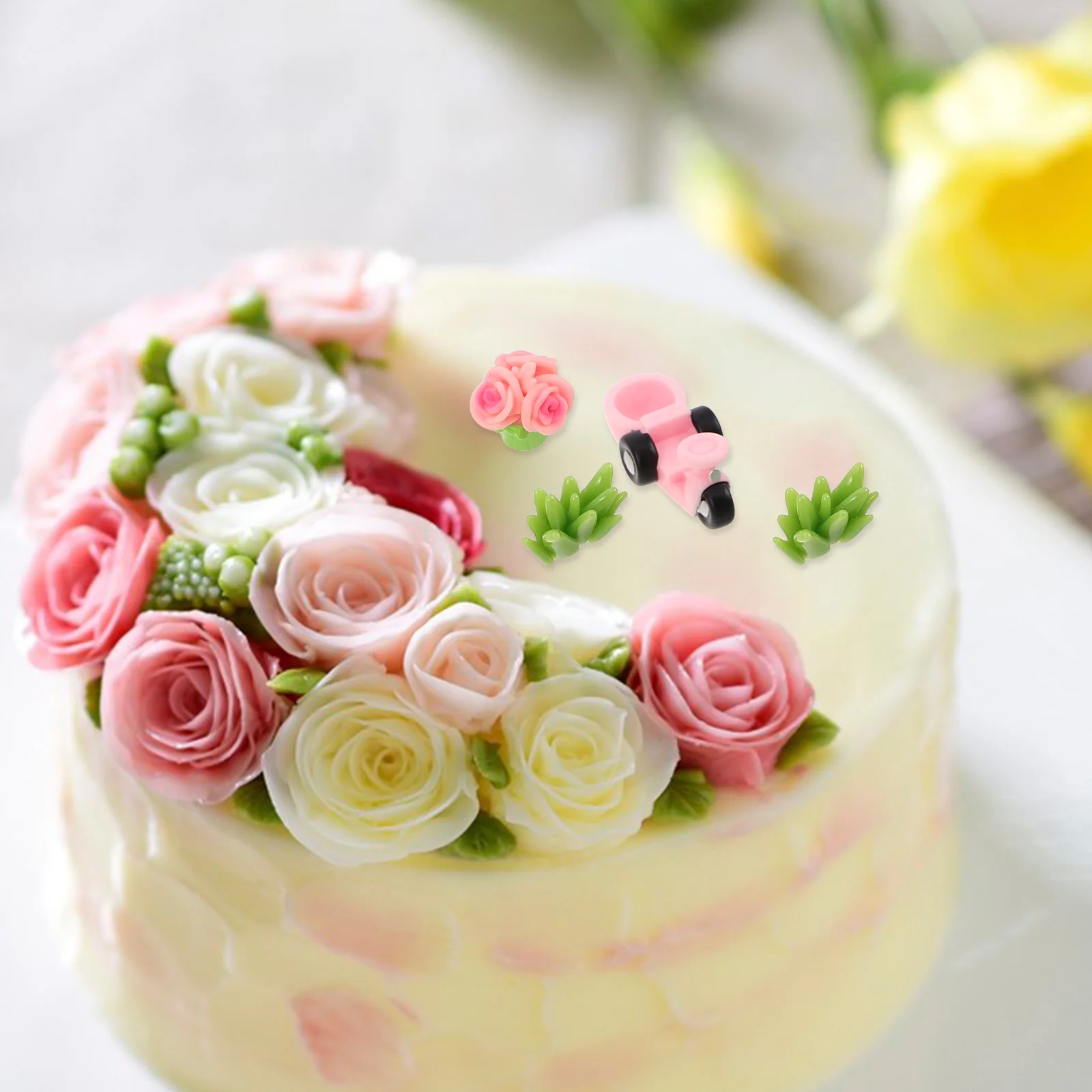 

22 Pcs Mini Simulated Bouquet Decor Faux Flower Heads Fake Colorful Artificial Flowers Decorative The