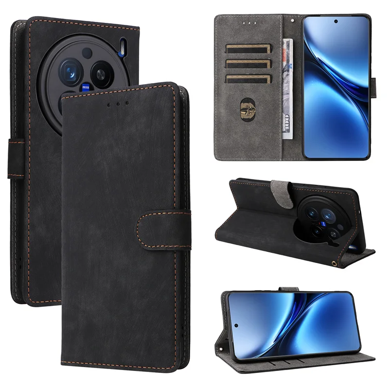 

For Vivo X200 Pro Protective Business Leather Magnetic Phone Case for Vivo X200 Pro 5G Phone Case