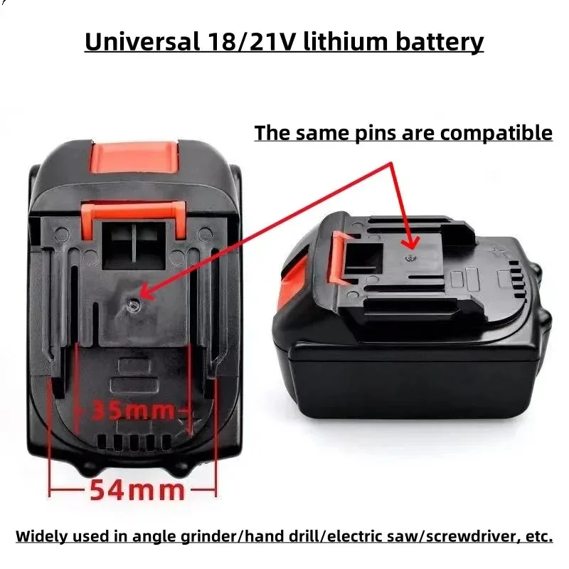 Batería de iones de litio recargable de 18V-21V MAX, alto rendimiento, larga duración, 12000mAh, carga rápida, Compatible con Makita