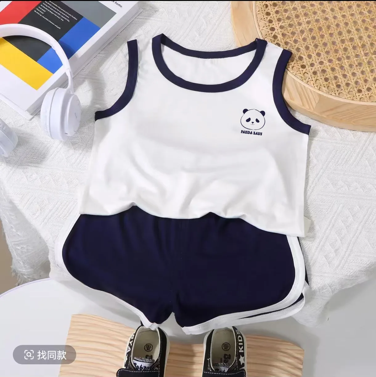 

Комплект для малышей, комплект детской одежды, жилет, летняя детская одежда, детская хлопковая футболка, жилет-шорты, без рукавов