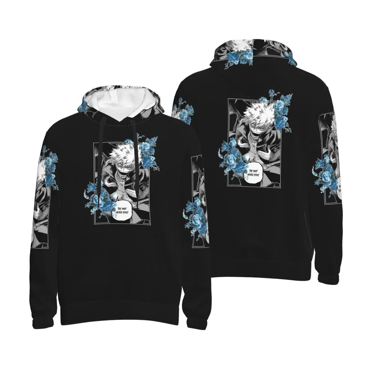 

Толстовка с капюшоном My Hero Academy Dabi Anime Blue Flowers, пуловер в стиле Харадзюку, осень-зима, мужская и женская толстовка, топы с длинными рукавами