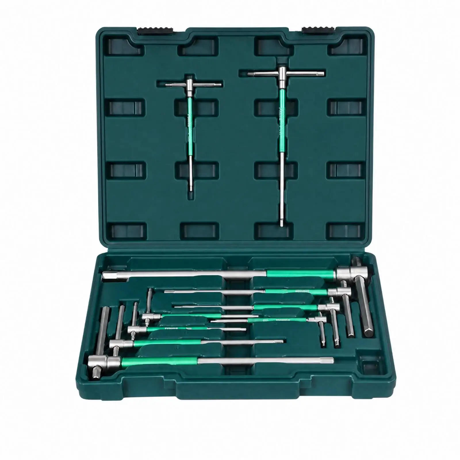 10 Pieces T-Handle Hex Wrench Set Adjustable Leverage Hand Tools Long-Lasting